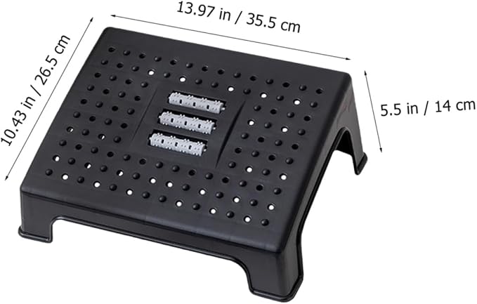 Non-Slip Footstool Under Desk Foot Rest for Office and Home Ergonomic Leg Support Stool to Leg Pressure and Comfort and Stable Design