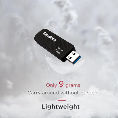GIGASTONE 64GB Flash Drive (5 Pack) Z30 USB 3.2 Gen 1, 80MB/s Ultra Fast, Keychain Loop, Carbon Fiber Style, Push-Pull Design, Data Storage, Backup for PC/Mac/TV/Car, USB 2.0/3.0/3.1 Compatible