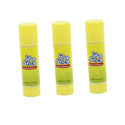 12pcs Solid Glue Sticks Strong Adhesive Portable for School Office Student Use White Craft Supplies
