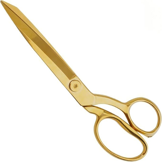 Ribbon Cutting Scissors,8 Inches Gold Scissors,Full Stainless Steel Material,Suitable for Ribbon-Cutting,Office,Home,Sewing,and Crafts
