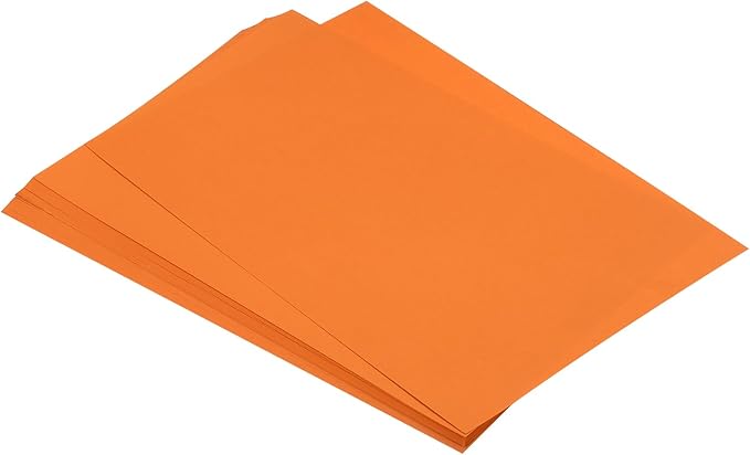 MECCANIXITY 75 Sheets A4 Colored Print Copy Paper 8.3" x 11.7" Origami Paper Printer Paper 80gsm for Printing, Document Copying, Art Craft,Orange Red