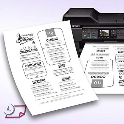 NextDayLabels Color Cardstock Paper - 50 Sheets - 8-1/2" x 11" - White 67 lb (147 gsm) - Thick Colored Paper for Crafting, Invitations, Posters, Flyers, and DIY Projects - Made in USA