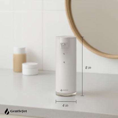 EasyFoam Automatic Foaming Soap Dispenser - Rechargeable Automatic Soap Dispenser Touchless for Bathroom or Kitchen, Motion Sensor, 2 Levels, IPX5 Water-Resistant, 9.5oz (White)