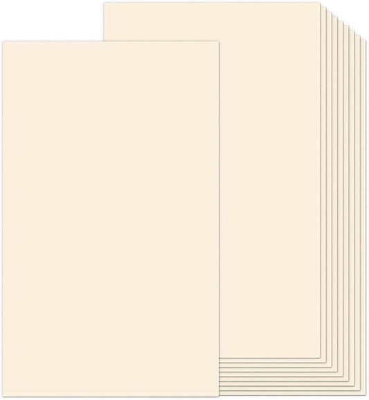 8.5x14 Cream Cardstock Blank Cover Stock Thick Paper 100 Sheets, Goefun 80lb Heavyweight Legal Cardstock Printer Paper For Arts and Crafts, Posters, Brochures, Menus