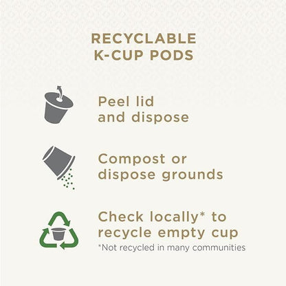 Peet's Coffee, Medium Roast Keurig K-Cup Pods - Single Origin Brazil 60 Count (6 Boxes of 10 K-Cup Pods)