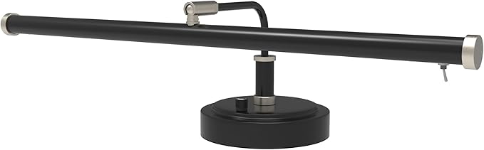 Cocoweb 19" Black with Brass Accents LED Directional Piano Desk Lamp - PLED101D (Satin Nickel)