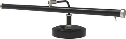 Cocoweb 19" Black with Brass Accents LED Directional Piano Desk Lamp - PLED101D (Satin Nickel)