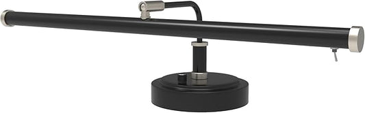 Cocoweb 19" Black with Brass Accents LED Directional Piano Desk Lamp - PLED101D (Satin Nickel)