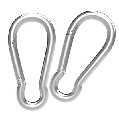 4.7IN Spring Snap Hook Carabiner, 2PCS M12 Heavy Duty Galvanized Steel Carabiner Clip, 1000LBS Holding Capacity Spring Clips for Hammock Swing Outdoor Travel