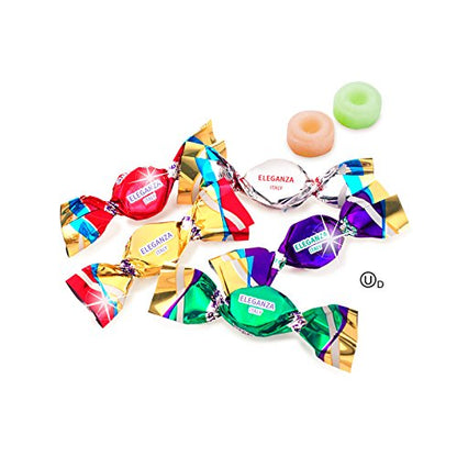GLITTERATI Eleganza Italian Miniature Hard Candies, Individually Wrapped Gourmet Candy, Vegan, Gluten Free, Non-GMO, 14 oz Bulk Pack, 400 Ct.