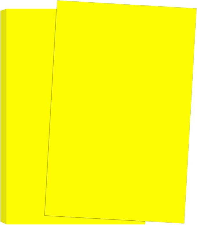NextDayLabels Color Cardstock Paper - 50 Sheets - 11" x 17" - Lemon 65 lb (147 gsm) - Thick Colored Paper for Crafting, Invitations, Posters, Flyers, and DIY Projects - Made in USA
