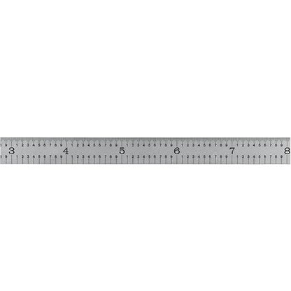 PEC Tools 12-Inch Flexible Metal Ruler, High-Quality Carbon Steel with Satin Chrome Finish, 3R Graduation (1/32", 1/64", 1/10", 1/50"), Fully Hardened and Tempered, Made in USA