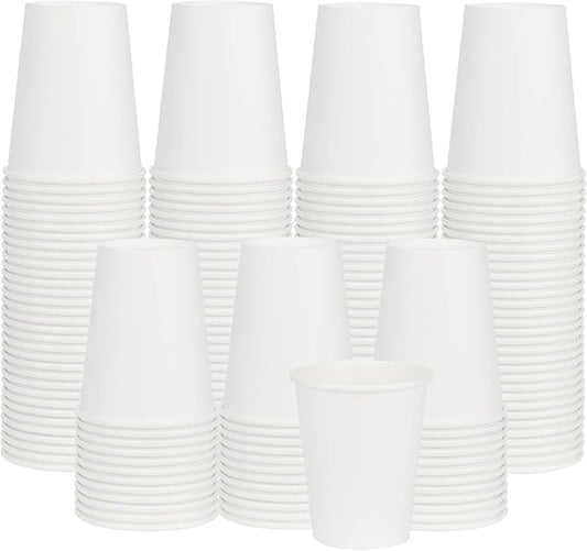 Coffee Cups 8 oz 1000 Pack, Disposable Paper Cups for Hot Beverage Drinkings, White Hot Bulk Paper Cups Suitable for Party, Picnic, Travel, and Events