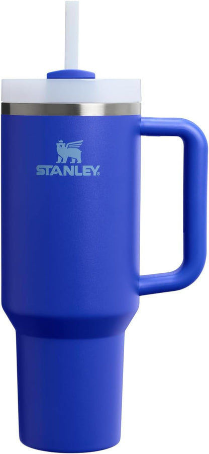 STANLEY Quencher H2.0 Tumbler with Handle and Straw 40 oz | Flowstate 3-Position Lid | Cup Holder Compatible for Travel | Insulated Stainless Steel Cup | BPA-Free | Cobalt