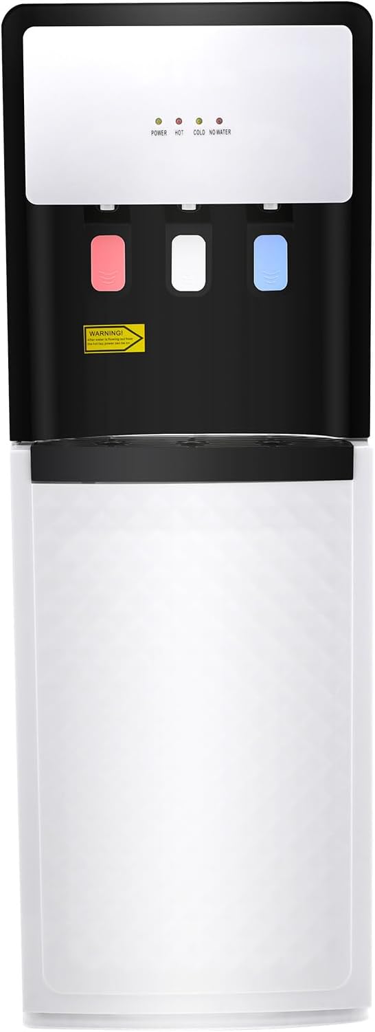 Water Coolers Standing Water Dispenser Cold Hot Dispenser, Modern Standing Water Dispenser Bottom Loading for Homes, Gyms, Office (Bottom Load White)