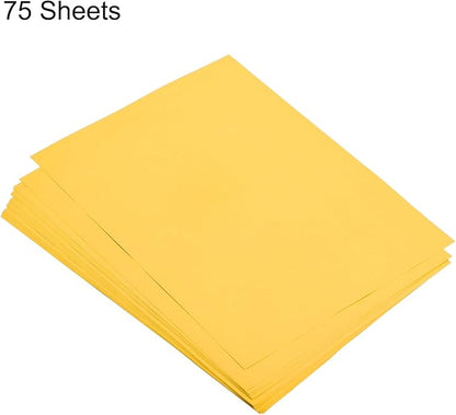 MECCANIXITY 75 Sheets A4 Colored Print Copy Paper 5.8" x 8.3" Origami Paper Printer Paper 80gsm for Printing, Document Copying, Art Craft,Golden Yellow