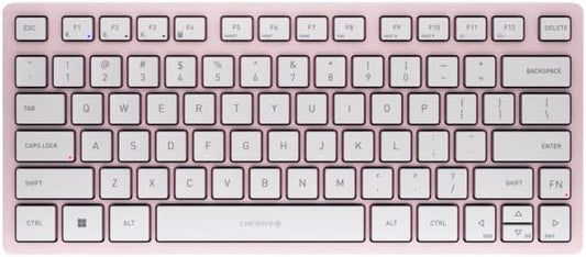 Cherry KW 7100 Mini Multi Device Compact Keyboard with Bluetooth. (Cherry Blossom)
