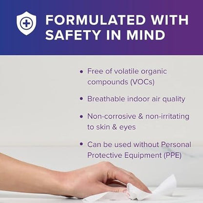 Oxivir Diversey 1 100850925 Disinfectant Cleaning Wipes, Pre-Moistened with Accelerated Hydrogen Peroxide AHP, Unscented, 160 Extra Large 11x12-Inch Wipes, 1-Refill Bag (Pack of 4)