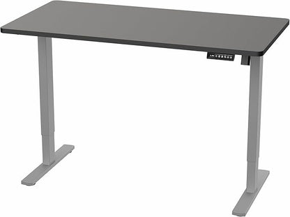 VIVO Electric 55 x 28 in Standing Desk, Memory Height Adjustment, 1B Series, One-Piece Black Top, Gray Frame, DESK-KIT-1G55B