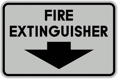 Signs ByLITA Classic Framed Fire Extinguisher (Lt Gray) - Small