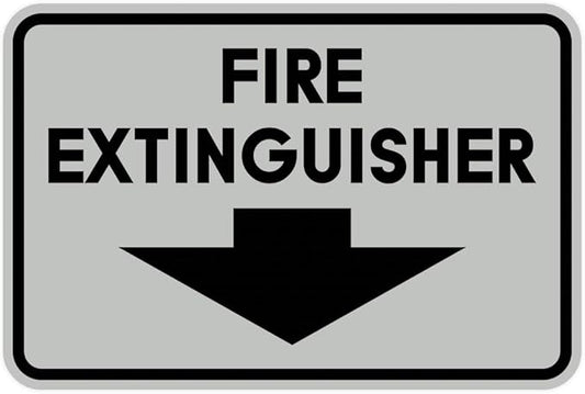 Signs ByLITA Classic Framed Fire Extinguisher (Lt Gray) - Large