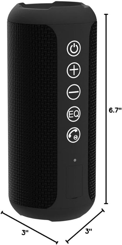 Ortizan Portable Bluetooth Speaker (1nd Gen), IPX7 Waterproof, Wireless, Big Sound and Deep Bass, TWS Pairing, 30Hrs of Playtime, Valentines Day Gifts for Him, Birthday Gifts for Men Women - Black
