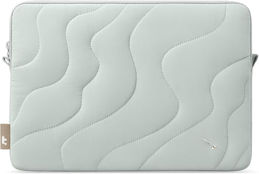 tomtoc 360 Protective Puffy Laptop Sleeve for 16-inch MacBook Pro M4/M3/M2/M1 Pro/Max A3403 A3186 A2991 A2780 A2485 2024-2019, Quilted Design Soft Cute Puffer Bag Laptop Case for Dell XPS 16 Plus
