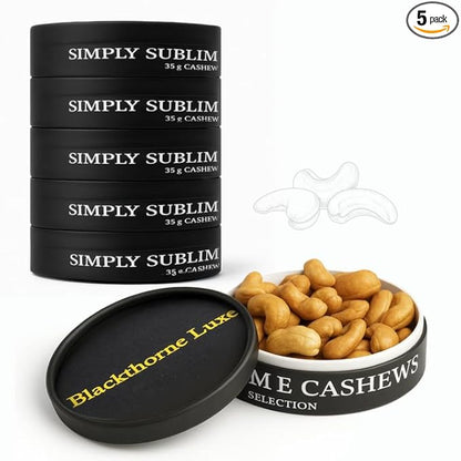 SINGLE SERVE PACKS (Pack of 5) Simply Sublime Cashews Roasted Lightly Salted – Jumbo, Hand Sorted & Roasted with Himalayan Pink Salt – Impress your guests with this rare bit of indulgence.