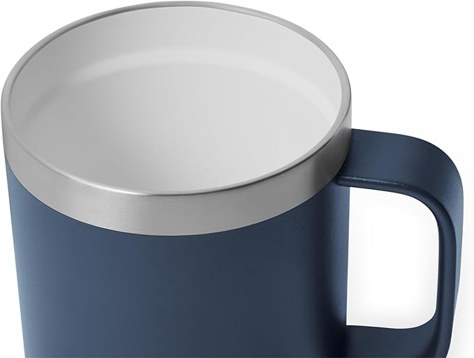 YETI Rambler 10 oz Ceramic Lined Stackable Mug, Vacuum Insulated, Stainless Steel with MagSlider Lid, Navy