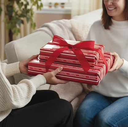 4 Red Gift Boxes - The Swiss Colony 27 Favorites Food Gift Set, Summer Sausage Meats and Cheeses, Assorted Chocolates, Candies, Petits Fours, Cheese & Charcuterie Board Gifts Basket, Holiday Christmas