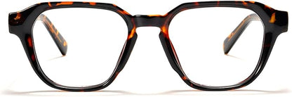 TIJN Blue Light Blocking Glasses for Women Men TR90 Rectangle Frame and Chic Preppy Style Computer Screen Glasses
