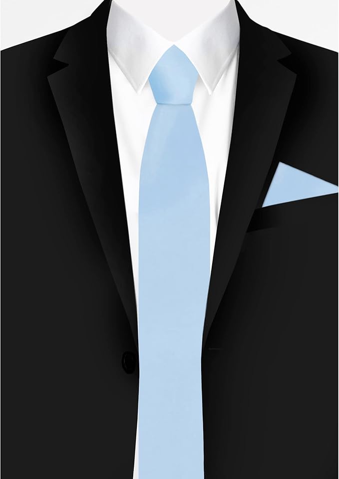 Jacob Alexander Men's Slim Width 2.75" Solid Color Tie