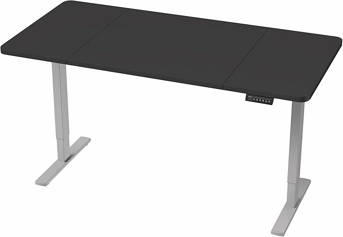 VIVO Electric 60 x 30 in Standing Desk, Memory Height Adjustment, 1B Series, Black Top Gray Frame, DESK-KIT-1G6B-30