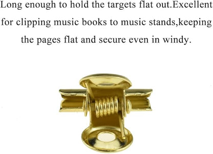 HAHIYO 0.87inch Light Gold Bulldog Clips Metal File Hinge Binder Clips Clamps Save Space Strong Spring Jaws Rock Solid Grip Book Lay Flat Deburred Edge for Hang Photos Wall Grid Dog Food 30PCS