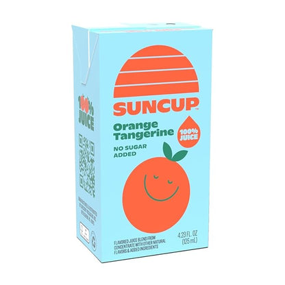 SunCup Juice - Orange Tangerine (40 Pack) 4.23 oz Juice Box with Straw | 100% Orange Tangerine Blend for Kids, Bulk Pack for School Lunches, After-School Snacks, Sports Events, and Daily Hydration