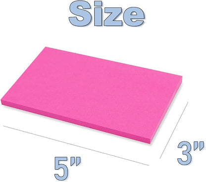 (15 Pads) Sticky Notes 3x5 in Bright Stickies Colorful Super Sticking Power Memo Pads Strong Adhesive