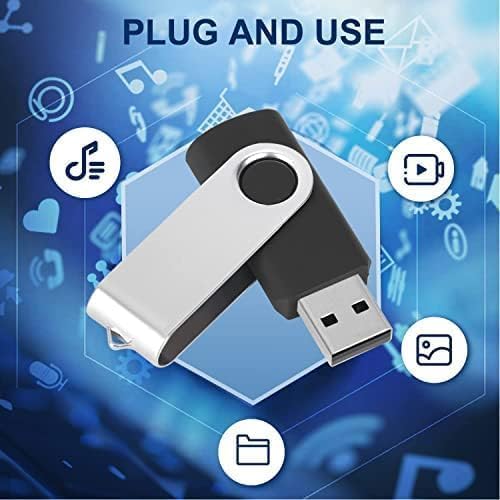 Generic 8 GB Flash Drive 10 Pack USB Flash Drives 8G USB 2.0 Memory Stick Thumb Drive (10Pack Black, 8GB)