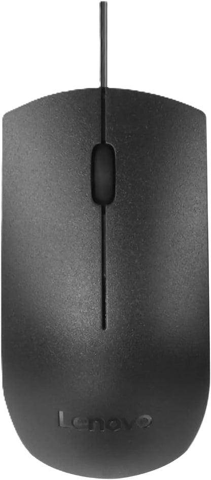 Lenovo USB-C Wired Mouse, Full Size Optical, Ambidextrous Design, Black, Ergonomic Shape, Precision Optical Sensor, Plug-and-Play for Right and Left-Handed Users, Durable Performance Gaming PC