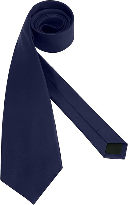 Men's Ties Solid Pure Color 3.15" (8CM) Necktie Plain Formal Business Wedding Black Ties For Men