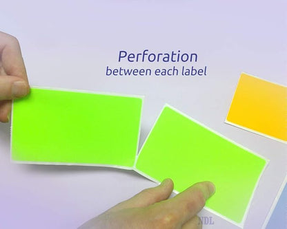 NextDayLabels 500 Rectangle Stickers (3" x 5") - Color Coding Labels Roll - Moving Labels for Boxes, Colored Inventory Stickers for Packing, Organizing, and Storage (Fluorescent Green)