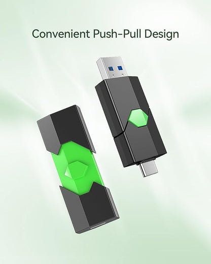 K&ZZ 32GB Flash Drive 5 Pack Dual USB 3.0 Memory Stick USB C Flash Drives Travel/Business/Video Thumb Drive Photo Stick