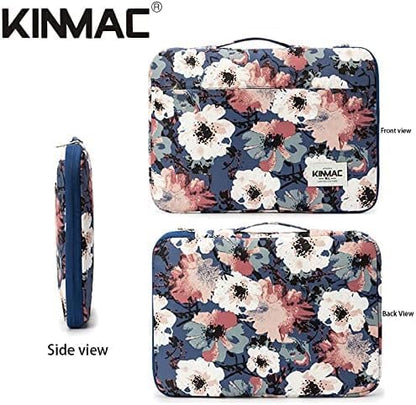 Kinmac 360° Protective Laptop Sleeve Case Bag Cover with Handle for MacBook Air 15 inch, and 15 inch-15.6 inch HP,Lenovo,Dell,ASUS,Acer Notebook Computer (Camellia)