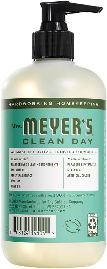Mrs. MEYER'S CLEAN DAY Hand Soap Bundle (Basil + Lavender + Lemon Verbena + Mint)