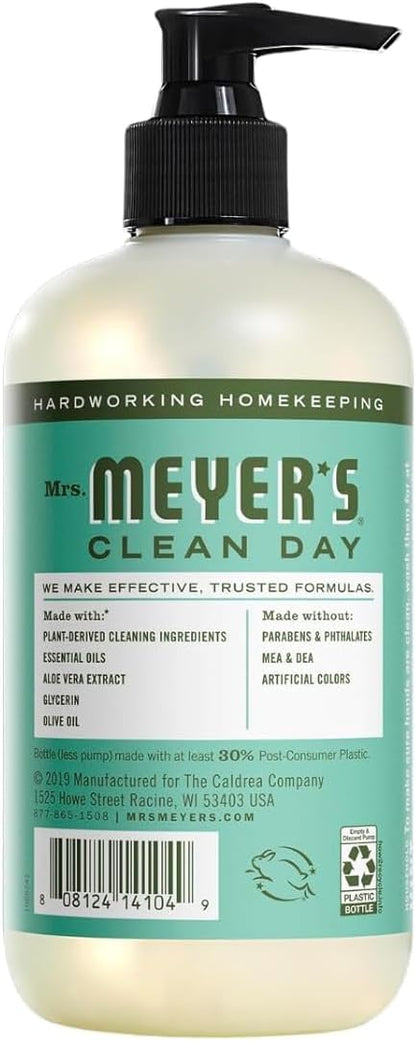 Mrs. MEYER'S CLEAN DAY Hand Soap Bundle (Basil + Lavender + Lemon Verbena + Mint)