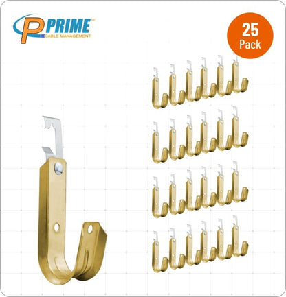 Prime Heavy Duty Metal Cable Support Batwing J-Hook Hangers with Bat Wing Clip for Ceiling Wire & Threaded Rod for Cable Management