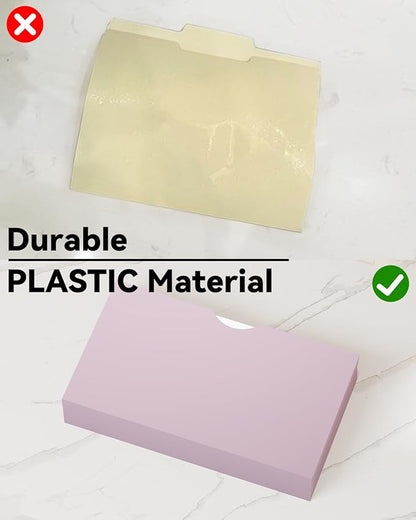 ANSOOK Plastic File Jackets,3" Legal Size Manilla Folder,12 Pack Expansion Project File Folders,Heavy Duty Accordion Pocket for Cabinet,Straight Cut Tab,Morandi Color Manila Job Folder for Home Office