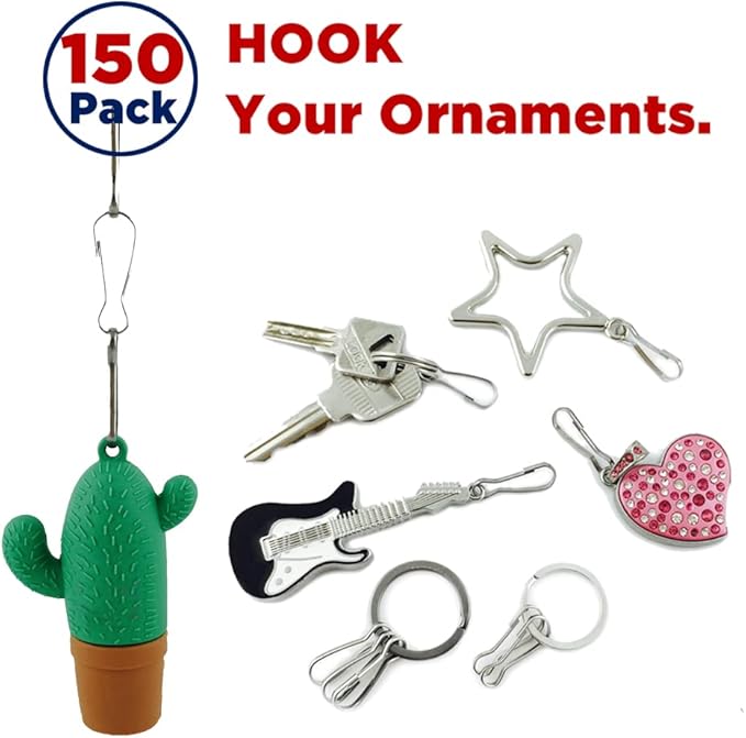 150pcs Stainless Steel Spring Clips Lanyard Snap Hooks for Name Tag Badges Key Ring Keychain Zipper DIY Crafts, 1 Inch（25mm Detachable for Wallets Lanyard ID Cards Pet Tags Shower Curtains