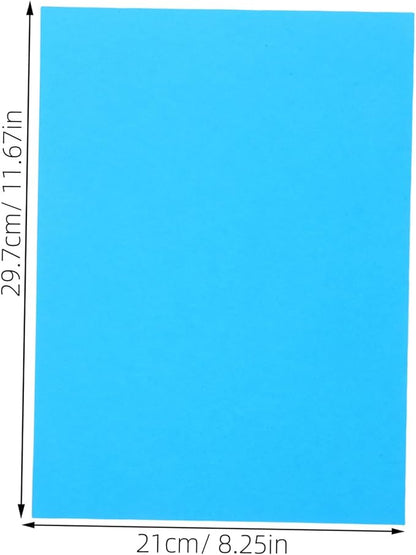 100pcs Blue Copy Paper Colored Printer Paper for Craft Letter Multi-purpose Smooth Texture Quick Drying Surface for DIY Creative Drawing Printing Projects