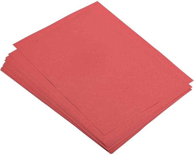 MECCANIXITY 50 Sheets Colored Copy Paper 8.3 x 11.7Inch Printer Paper 80gsm Bright Red for Office Printing, Document Copying, Invitations, Forms, Art Projects