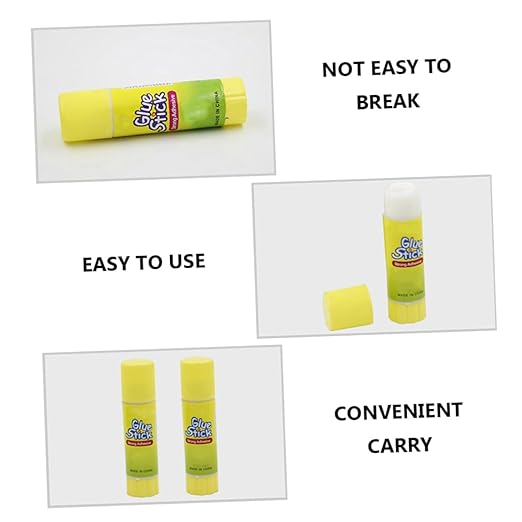 12pcs Solid Glue Sticks Strong Adhesive Lightweight Portable for School Office Crafting Safe and Easy to Use White Glue Stick
